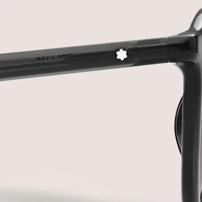 Lunettes de soleil rondes avec monture en acétate injecté noir