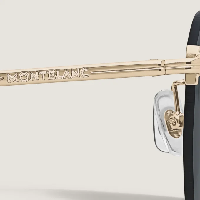 Lunettes de soleil rondes avec monture en métal doré