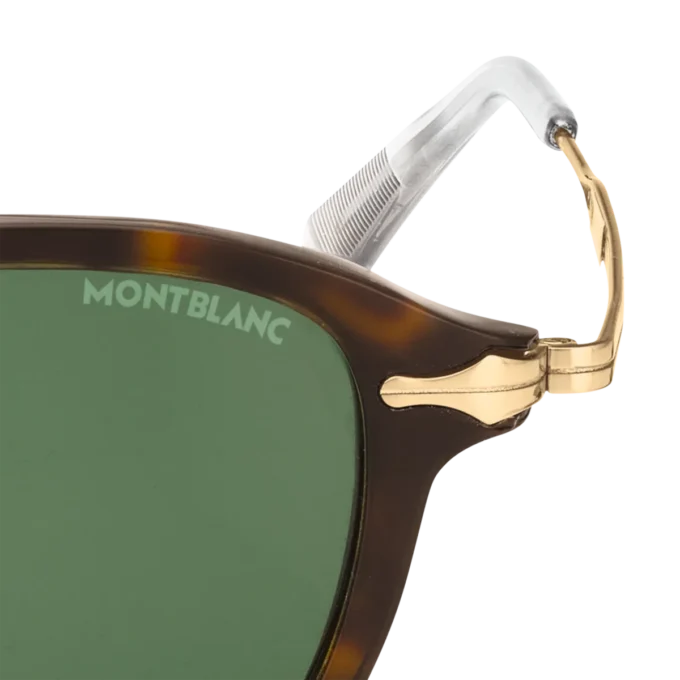 Lunettes de soleil rondes avec monture injectée couleur Havane