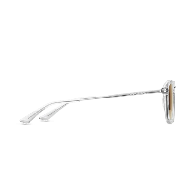 Lunettes de soleil rondes avec monture injectée de couleur grise