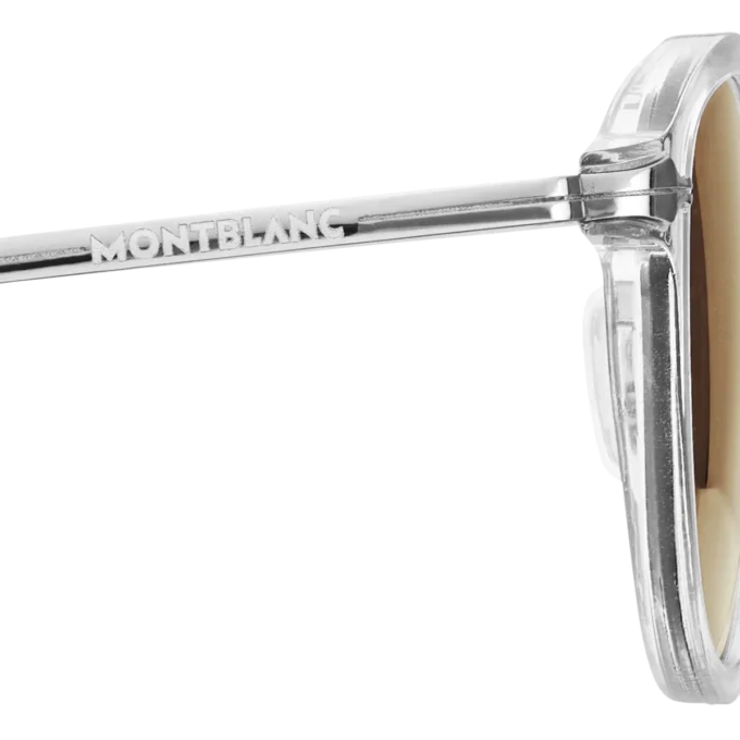 Lunettes de soleil rondes avec monture injectée de couleur grise