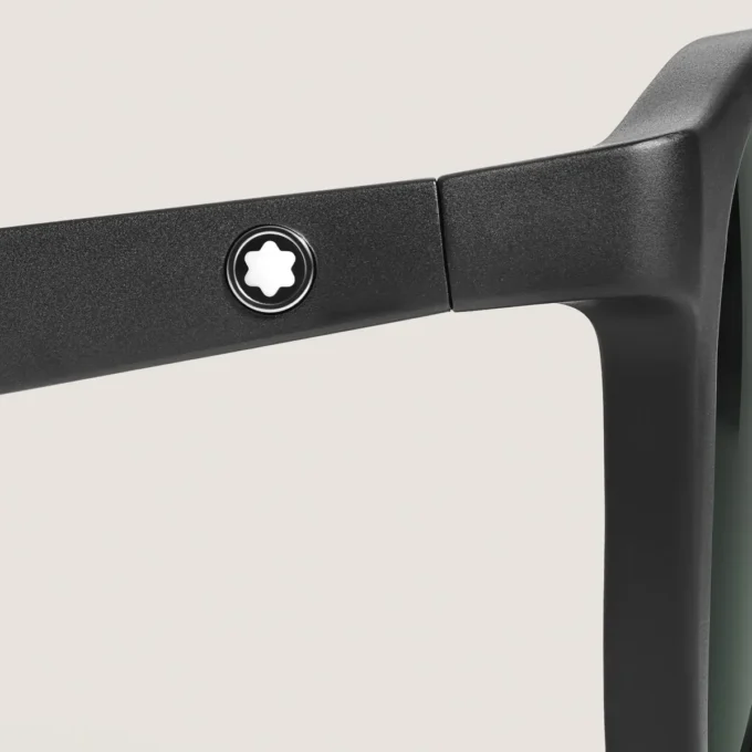 Lunettes de soleil rondes avec monture injectée de couleur noire