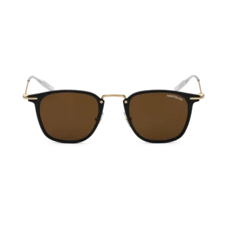 Lunettes de soleil rondes avec monture injectée noire