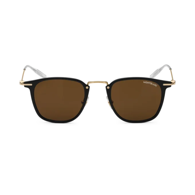 Lunettes de soleil rondes avec monture injectée noire