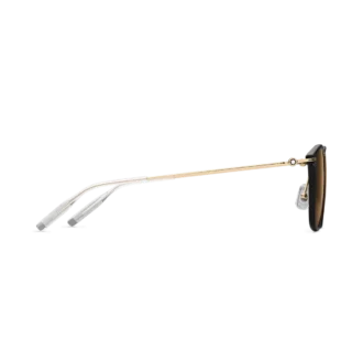 Lunettes de soleil rondes avec monture injectée noire