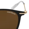 Lunettes de soleil rondes avec monture injectée noire