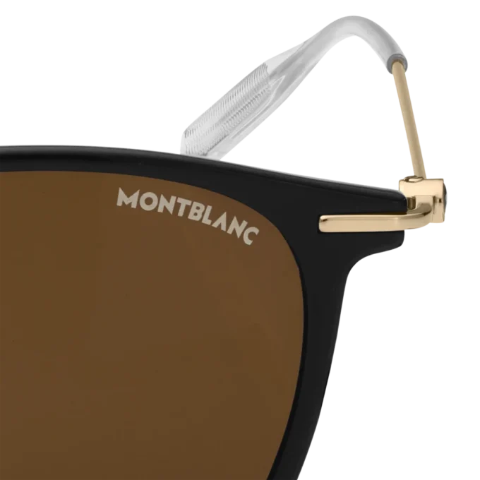 Lunettes de soleil rondes avec monture injectée noire