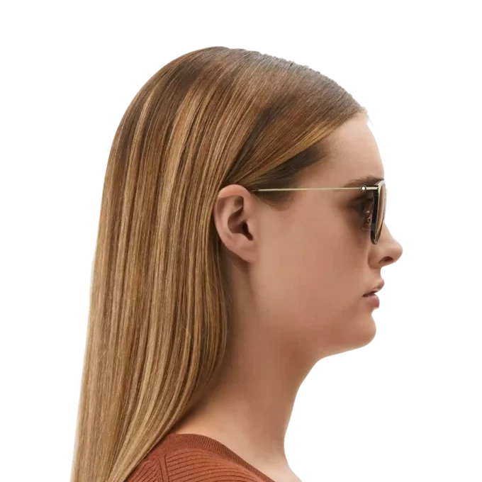 Lunettes de soleil rondes avec monture injectée noire