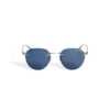 Lunettes de soleil rondes avec monture métallique couleur argent