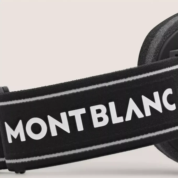 Masque de ski rectangulaire avec monture injectée noire