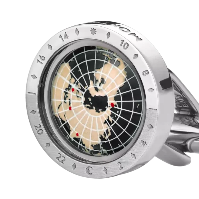 Montblanc 1858 Geosphere Boutons de manchette Noir