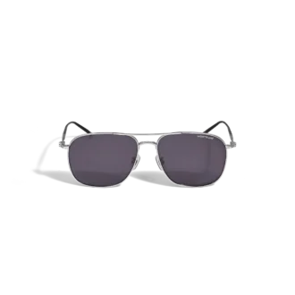 Monture carrée en titane argenté