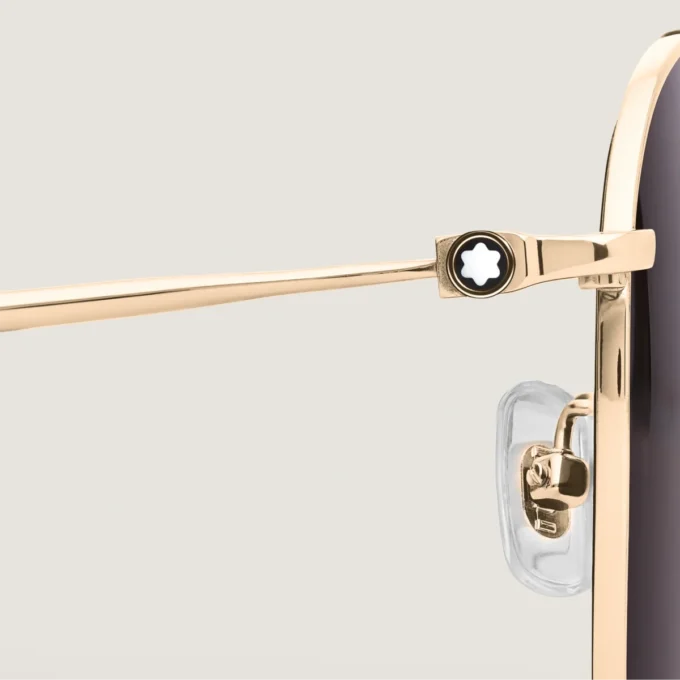 Monture carrée en titane doré