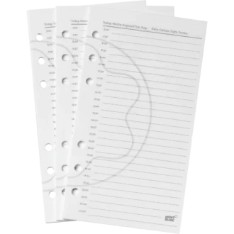 Pages d&rsquo;agenda quotidien moyen format