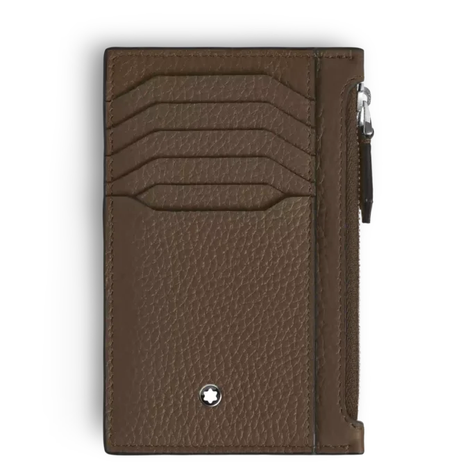 Porte-cartes grainé 8cc avec fermeture éclair