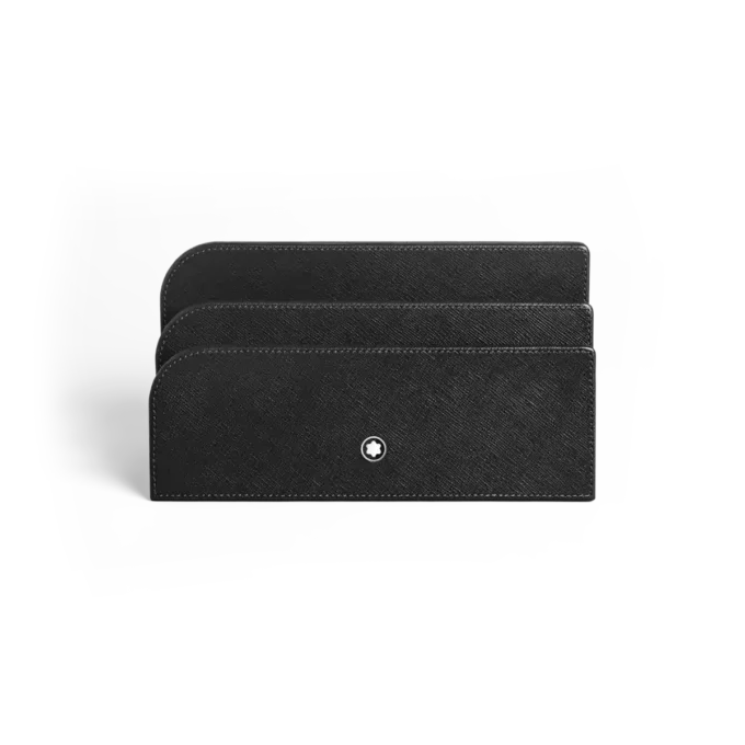 Porte-lettres, cuir Saffiano, noir
