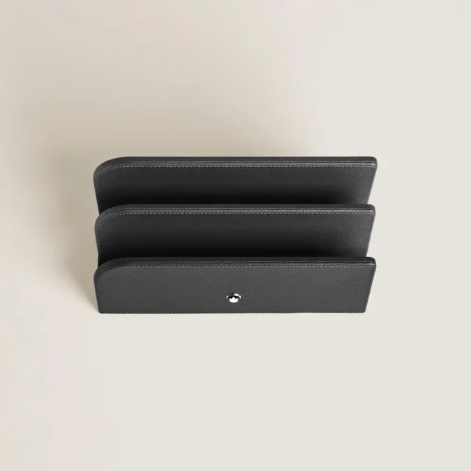 Porte-lettres, cuir Saffiano, noir