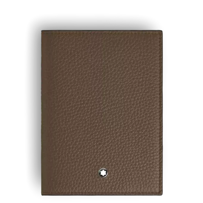 Porte-passeport en cuir grainé