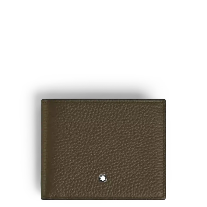 Portefeuille grainé 4cc porte-monnaie