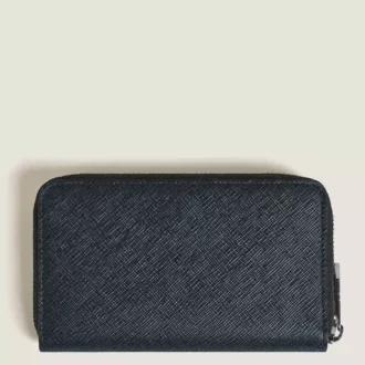 Portefeuille moyen Sartorial 12cc avec fermeture éclair