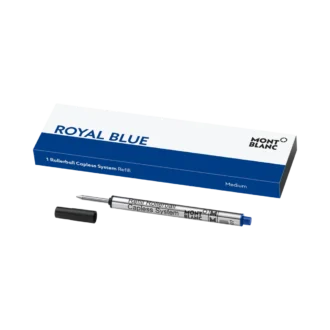 Recharge pour stylo roller sans capuchon, bleu royal – Medium