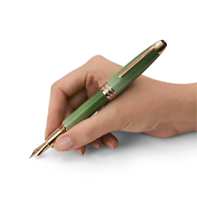 Stylo plume Meisterstück Calligraphy Solitaire Celadon Dégradé à plume courbée