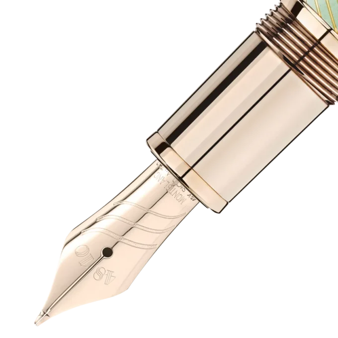 Stylo plume Meisterstück Calligraphy Solitaire Celadon Dégradé à plume courbée