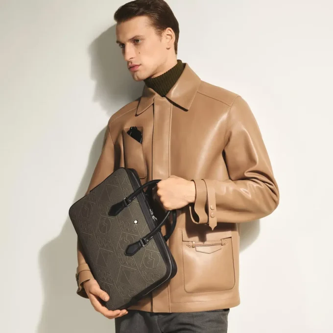 Étui à documents fin en jacquard 4810